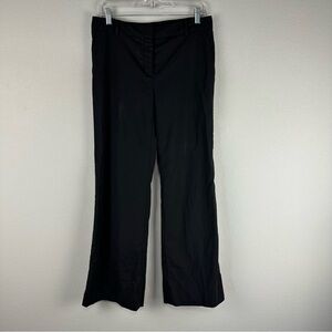 Burberry London Black Flare Wool Blend Casual Trouser Pants Size 8